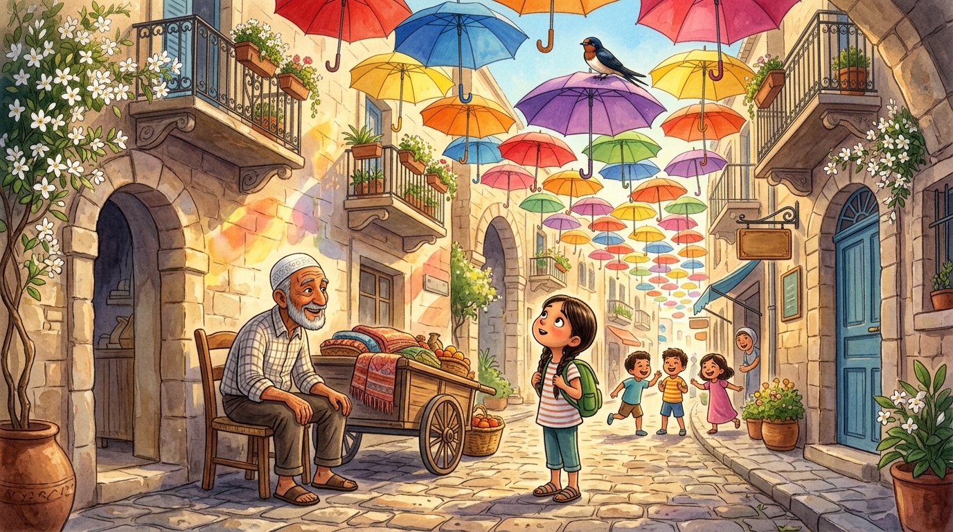 سُنونوَّة الألوان وبائع المظلّات - قصص قصيرة